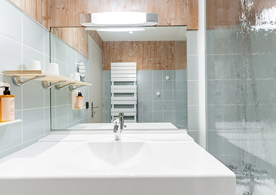 Duplex room for 4 people hotel Ours Blanc bathroom 2