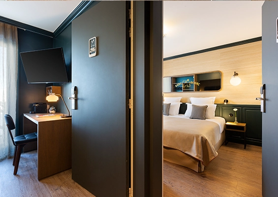 Connecting room for 4 people at L'Ours Blanc