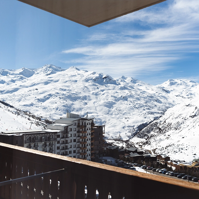 Vue de la station des Menuires depuis l'hôtel Ours Blanc