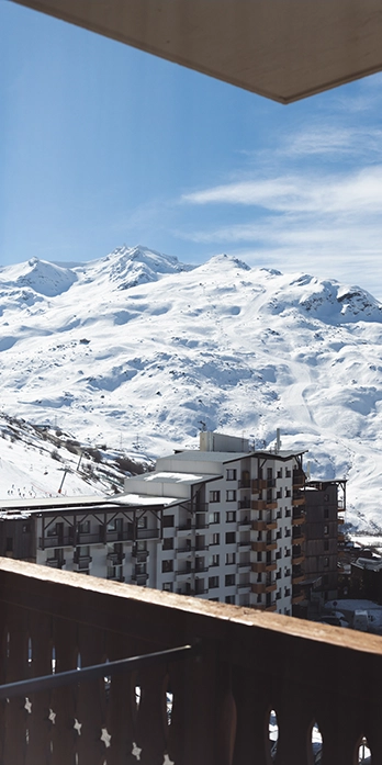 Vue de la station des Menuires depuis l'hôtel Ours Blanc