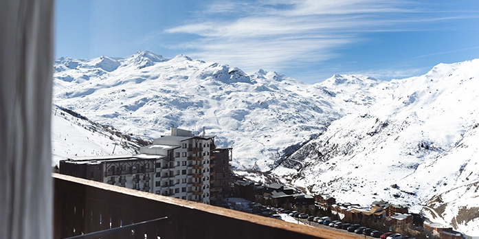 Vue de la station des Menuires depuis l'hôtel Ours Blanc