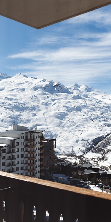 Vue de la station des Menuires depuis l'hôtel Ours Blanc
