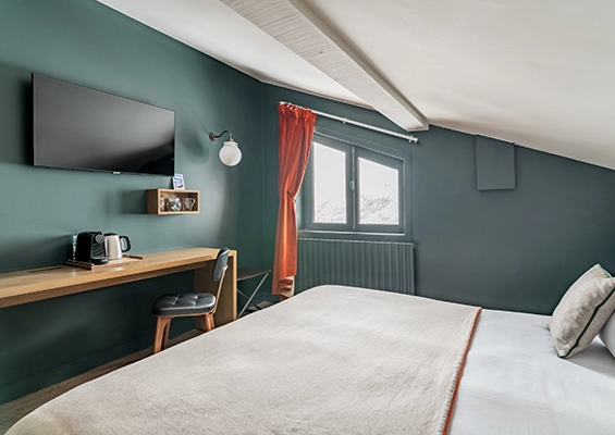 Attic room at L'Ours Blanc