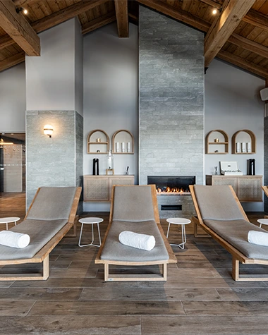 relaxation area of the Hotel Ours Blanc in Les Menuires