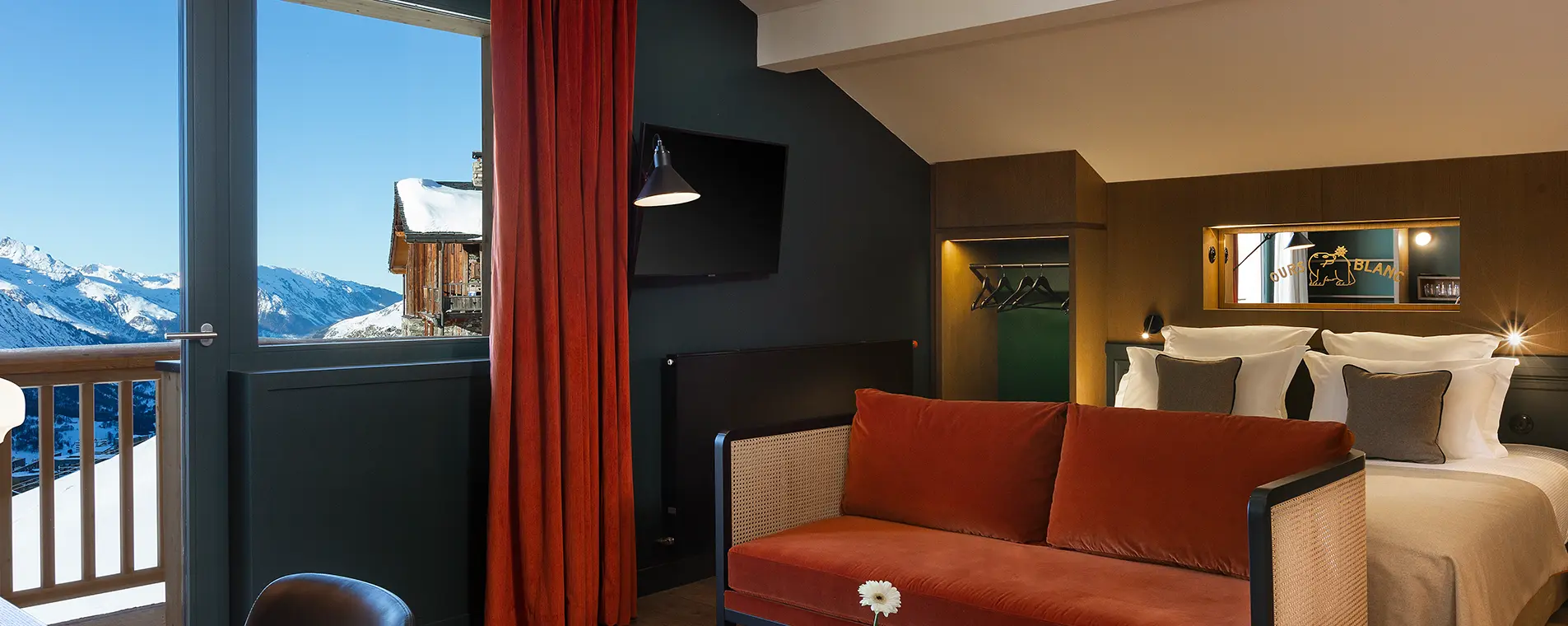 chambres hôtel Ours Blanc Les Menuires