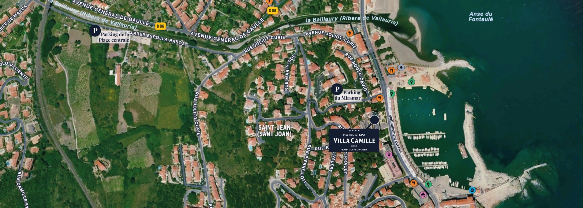 map villa camille banyuls sur mer
