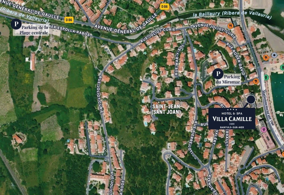 map villa camille banyuls sur mer