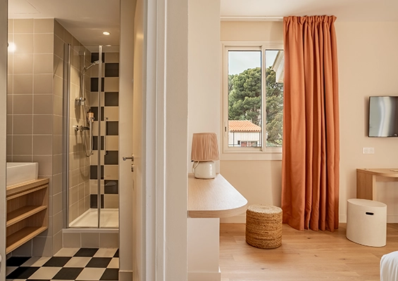 Chambre supérieure villa camille banyuls sur mer aperçu salle de douche