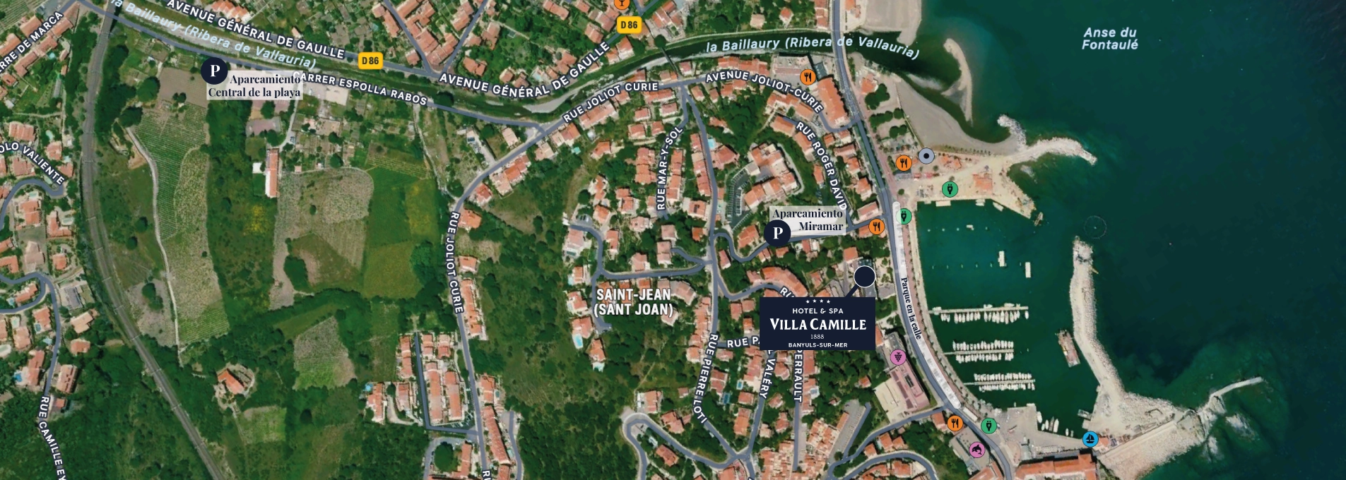 map villa camille banyuls sur mer