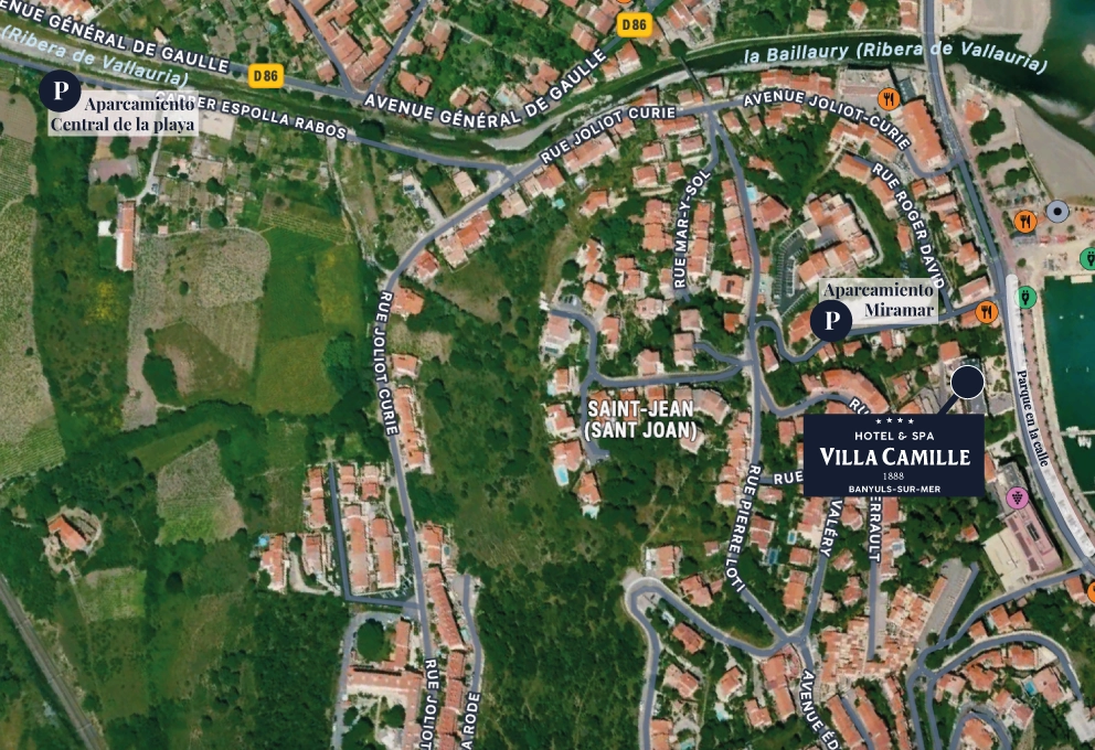 map villa camille banyuls sur mer