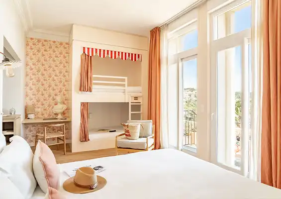 Chambre familiale lits superposés villa camille banyuls sur mer