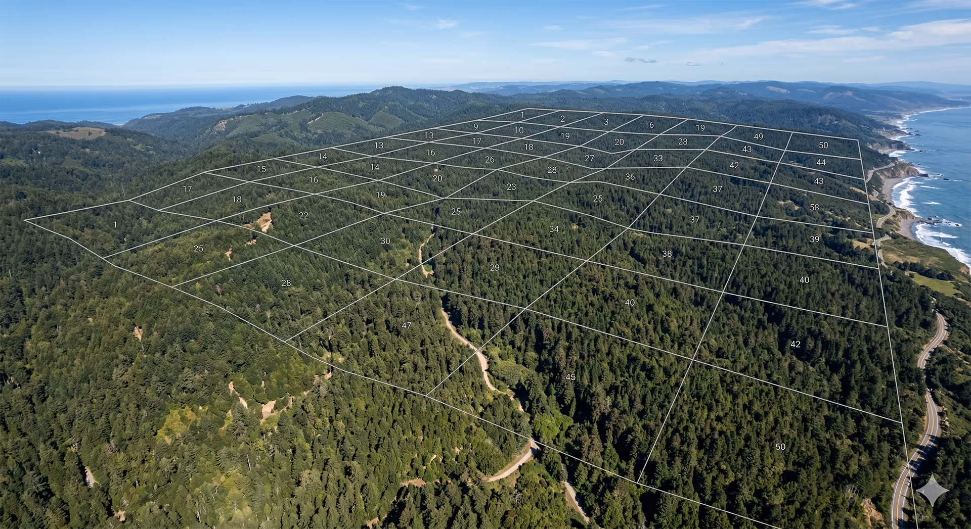 top view of the forest