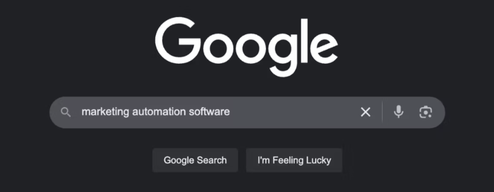 Example Google search