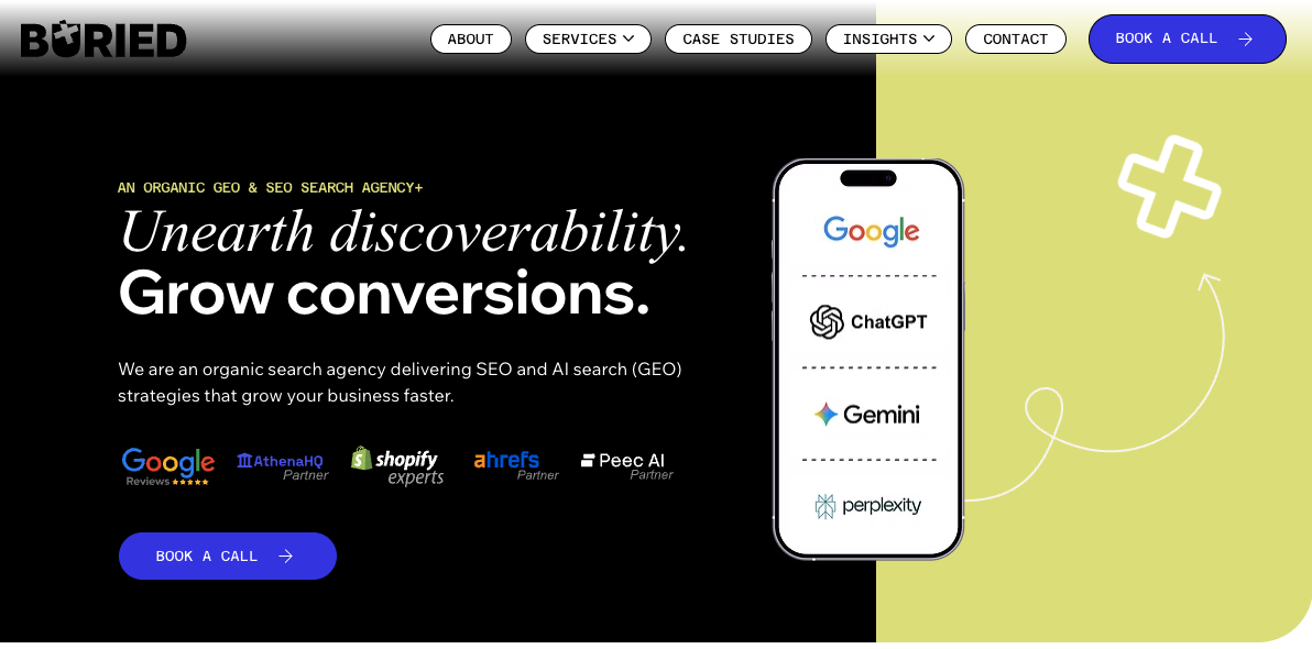 buried homepage seo and geo agency