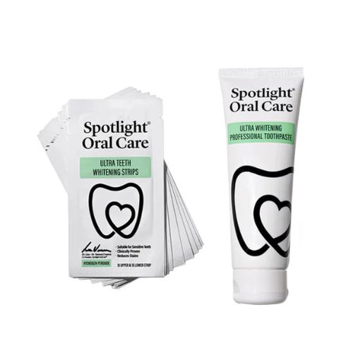 Spotlight Oral Care whitening strips and whitening toothpaste