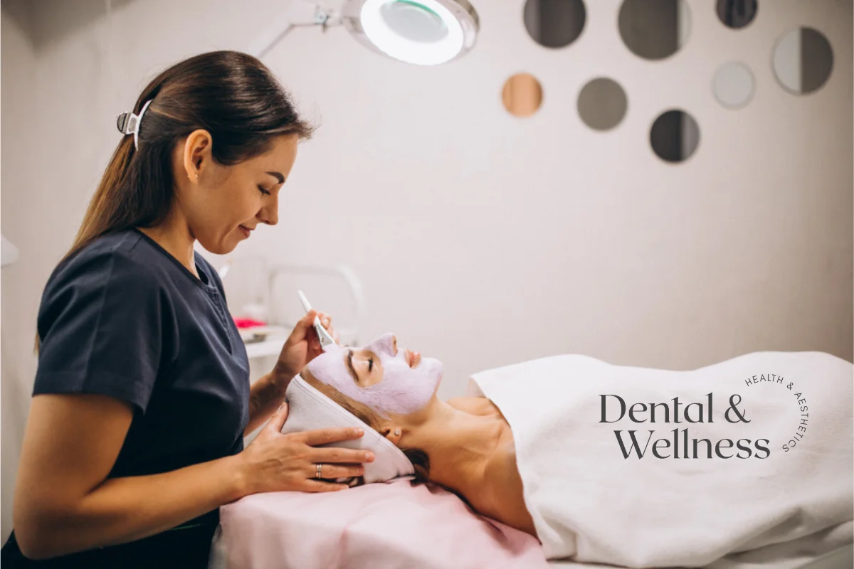 Therapist applying a face mask to a client during a facial — skin care routine by age