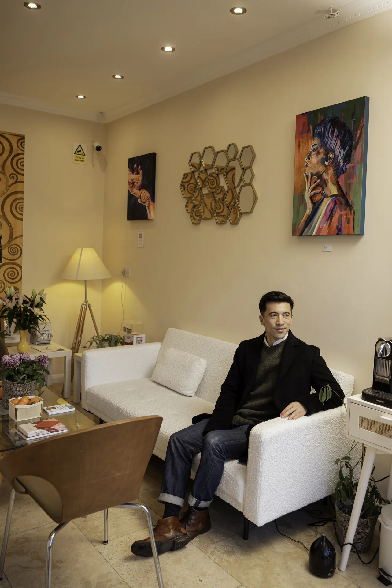 Patient waiting in the clinic lounge — dentist for Stoke Newington
