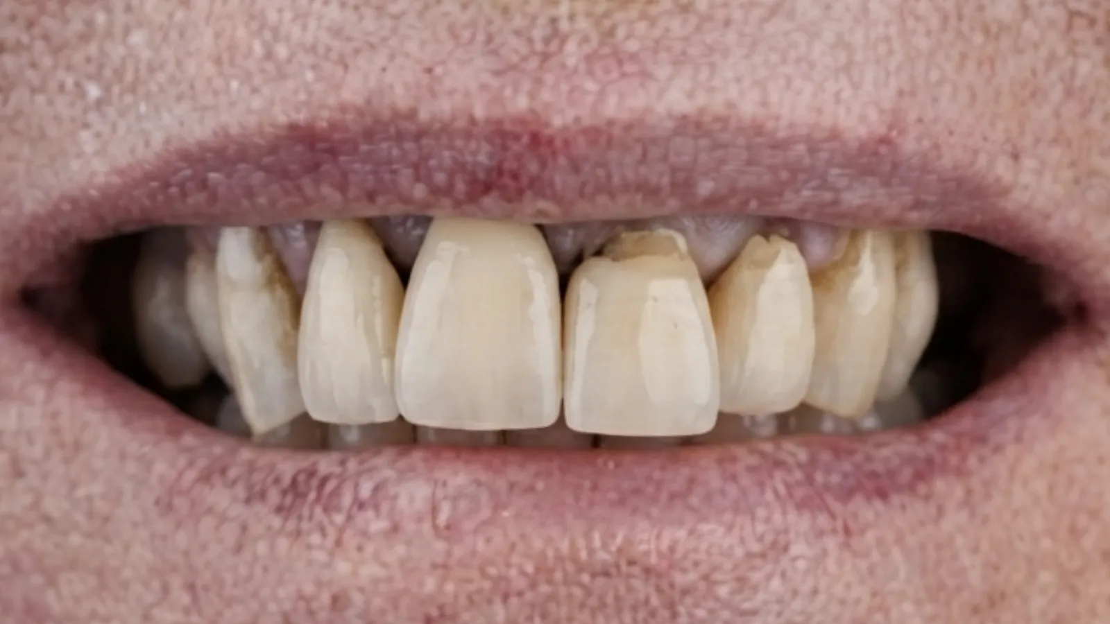 Before smile makeover at Dental & Wellness London, Islington