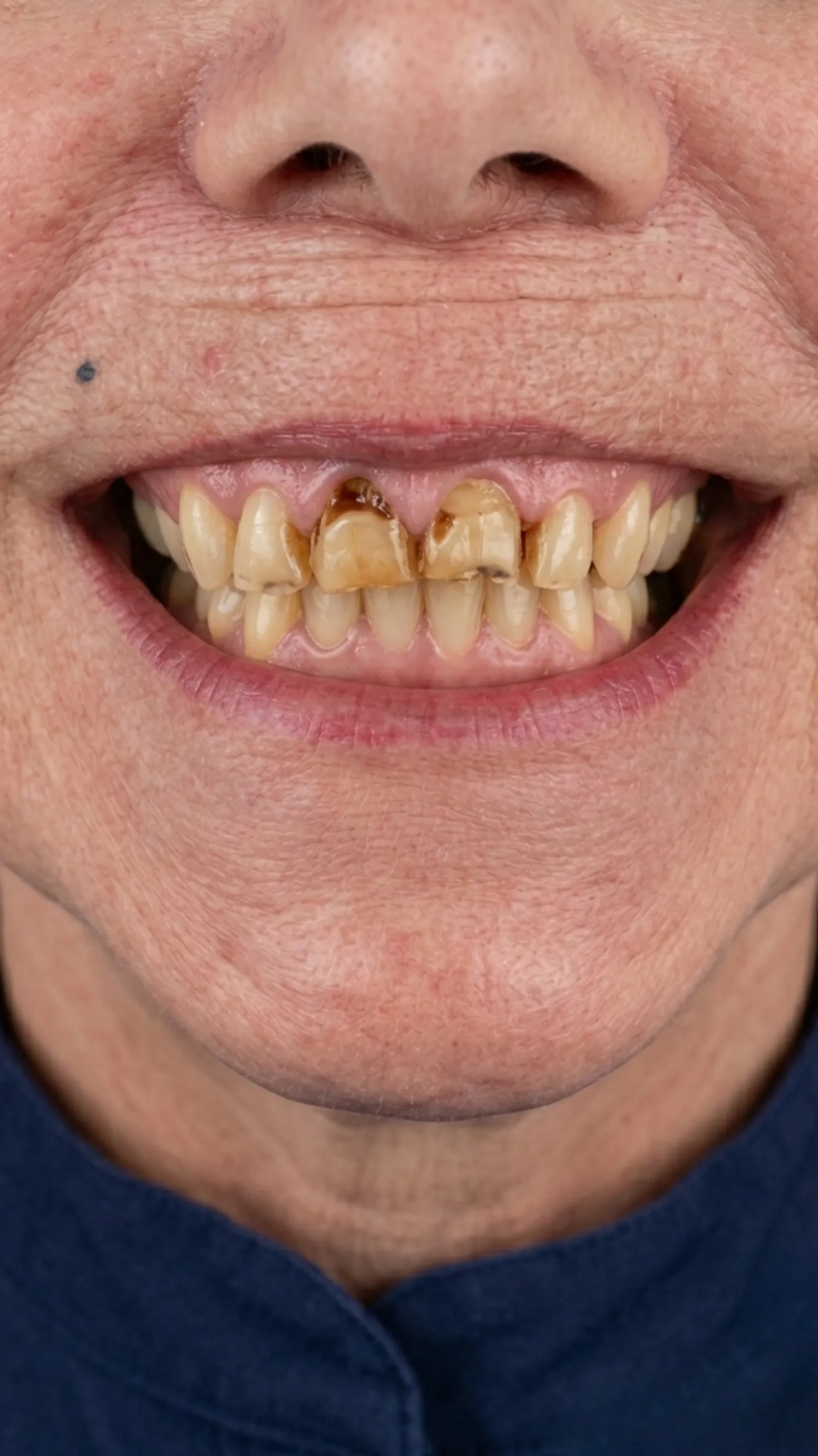 Before composite bonding at Dental & Wellness London, Islington