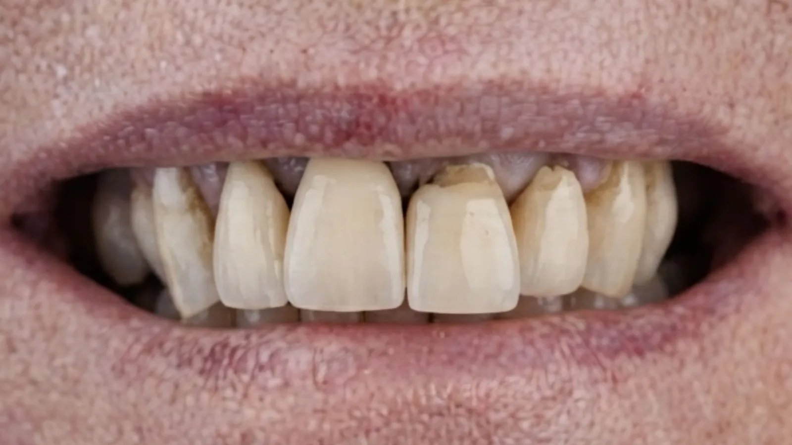 Before dental crowns at Dental & Wellness London, Islington
