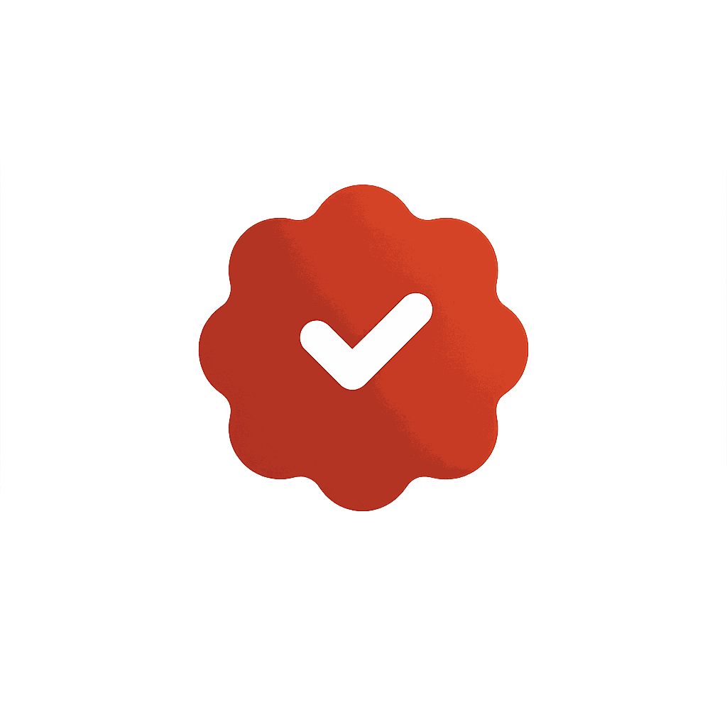 Rood vinkje icoon