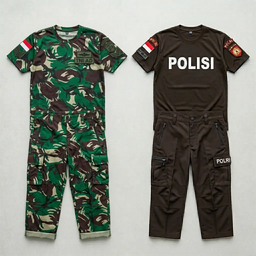 set seragam TNI POLRI cv.barkah abhipraya