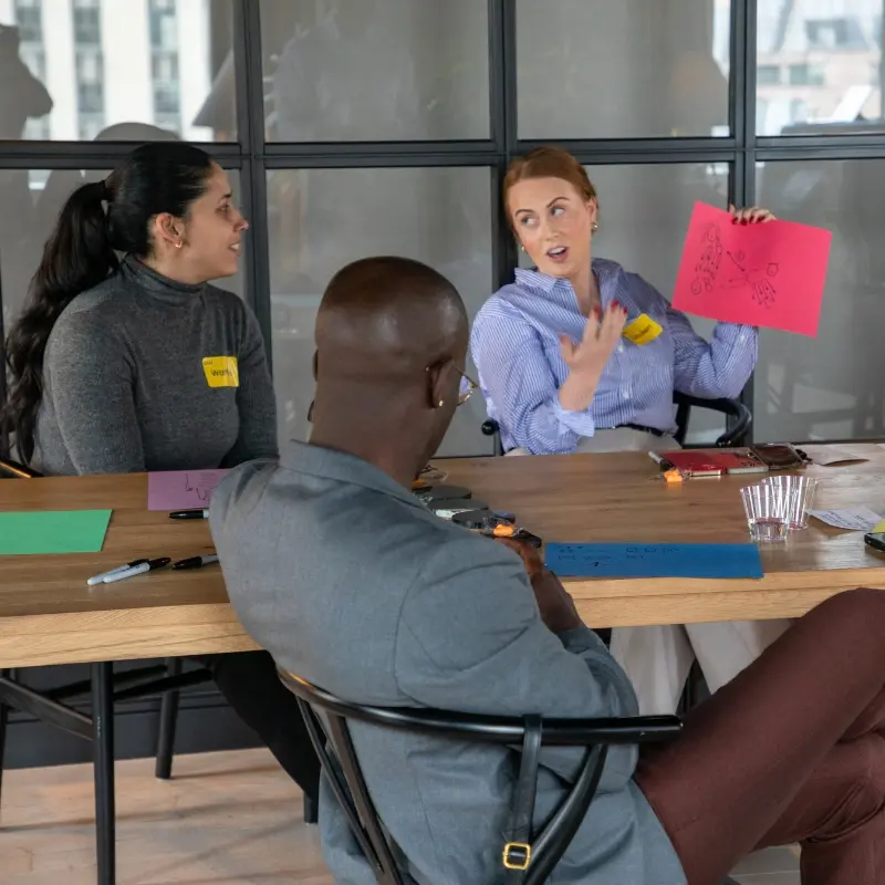 Small group at a table