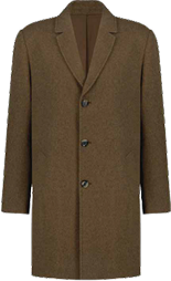 A full-length luxury winter coat made from ethically sourced, undyed NOUKK camel hair.
