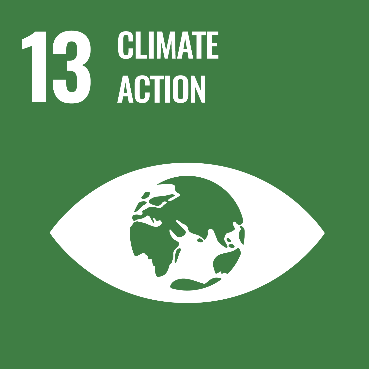 United Nations Sustainable Development Goal 13 icon: Climate Action.