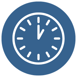 stylized clock icon