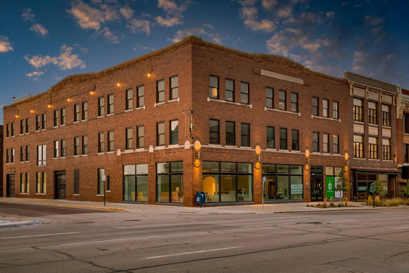 Farnam Hill Lofts adaptive reuse of historic Drummond Motor Company on Omaha's Auto Row