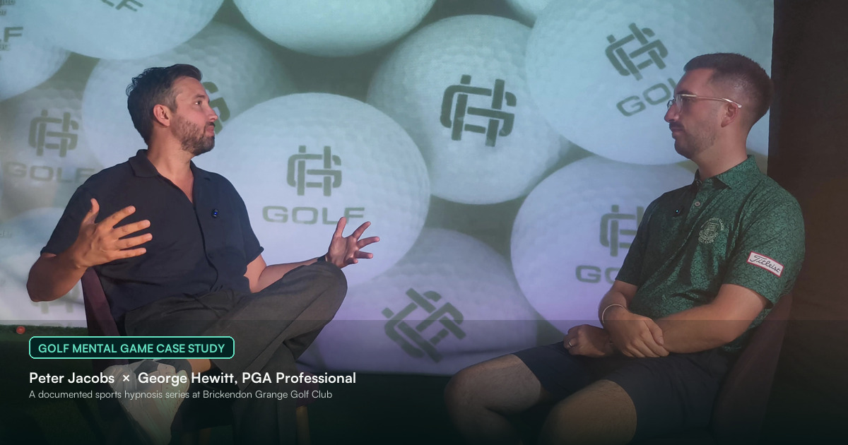 Peter Jacobs and PGA Professional George Hewitt discussing the mental game at Brickendon Grange