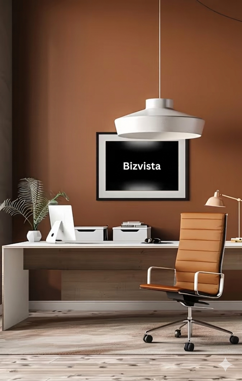 Smiling young man with short curly hair wearing a brown shirt against a dark background.