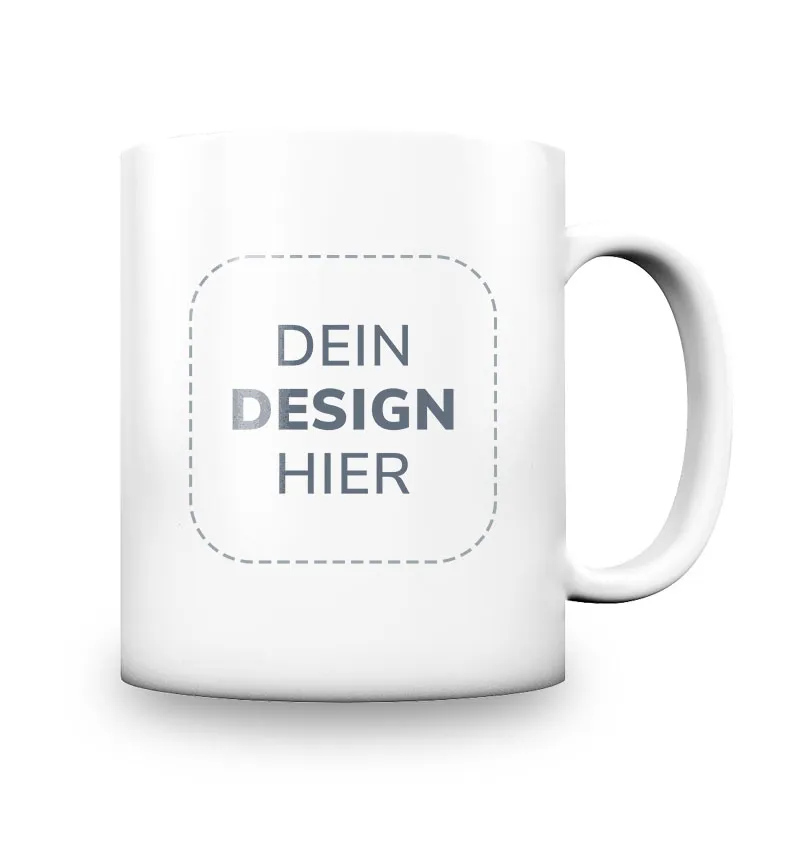 Tasse Glossy – glänzende Keramiktasse mit Vorderansicht