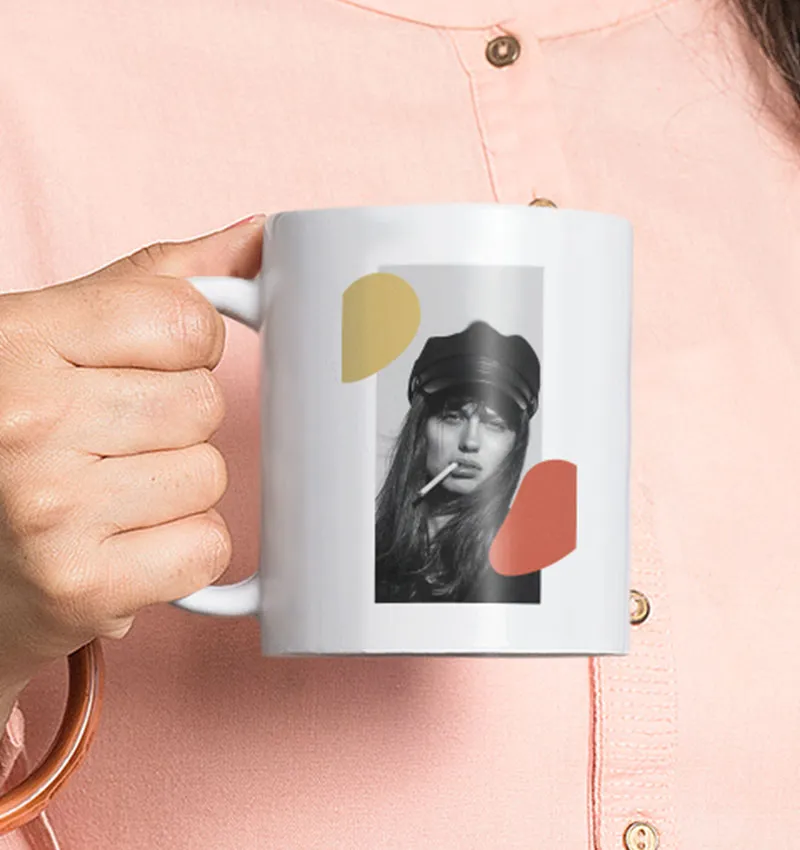 Tasse Glossy – glänzende Keramiktasse mit Draufsicht