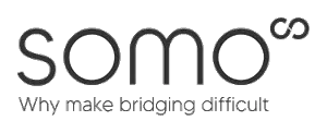 Logo with circular design elements and the text 'Somo' plus the slogan 'Why make o doing difficult'.