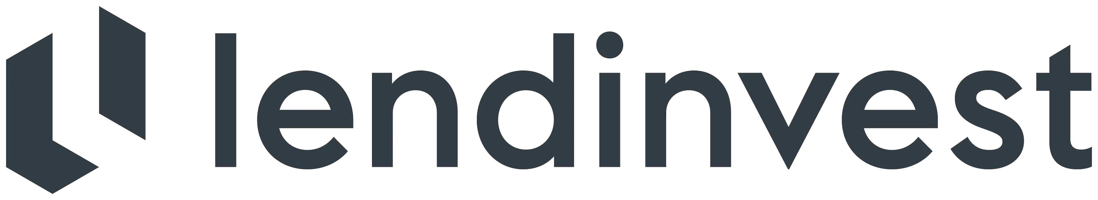 LendInvest company logo with stylized geometric shapes and text in dark gray.