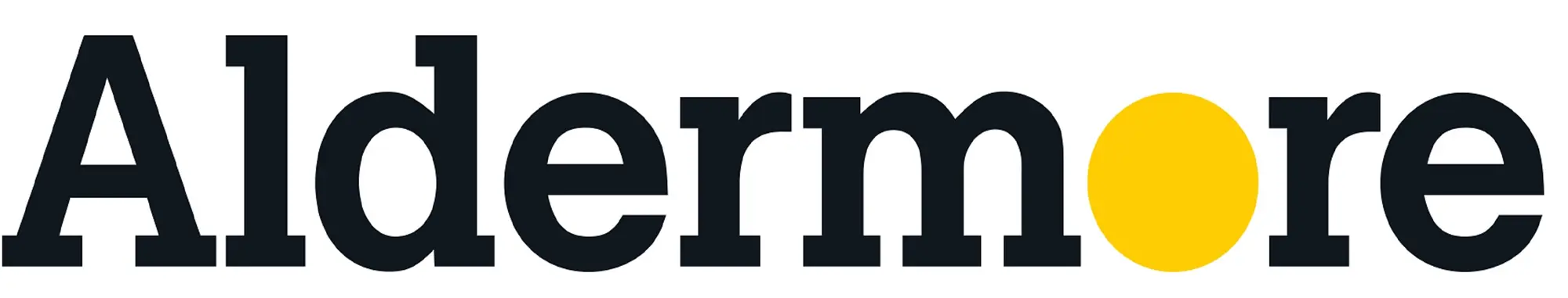 Aldermore logo with a yellow dot replacing the letter o.