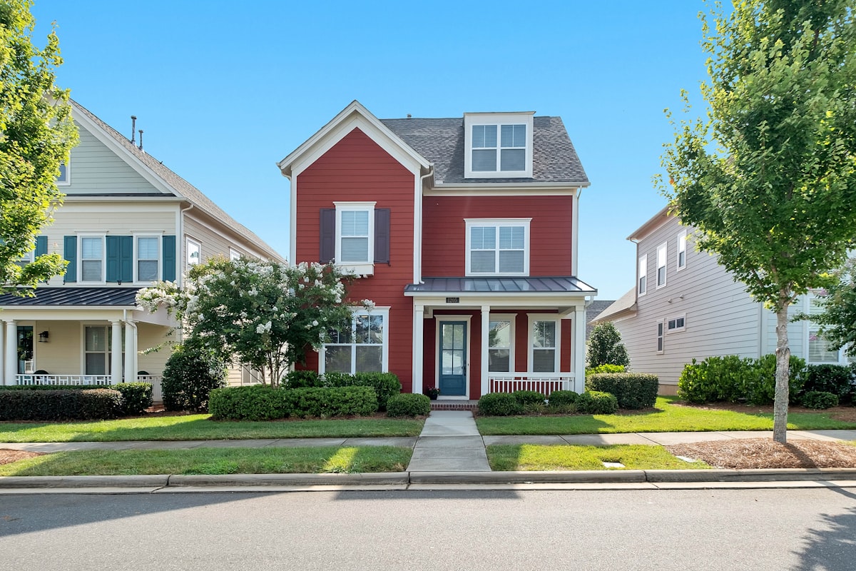 Suburban neighborhood home exterior