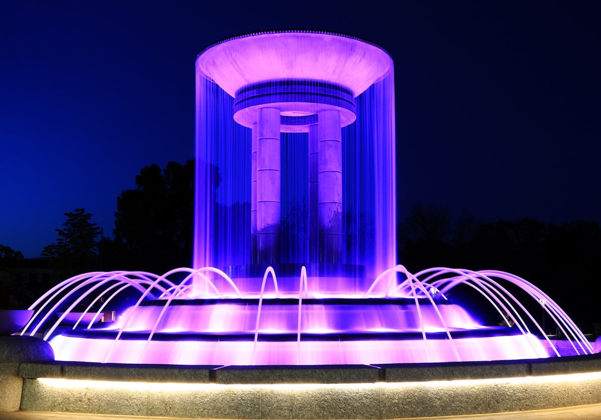 Downtown Cary Park fountain
