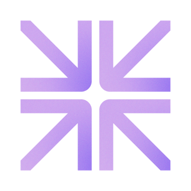 Four purple arrows pointing inward toward the center against a black background.
