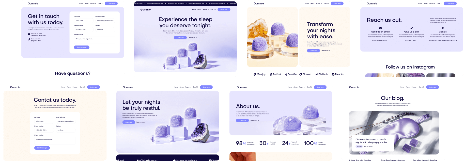 Gummie - Webflow Templates - Sleeping Gummies Webflow Template