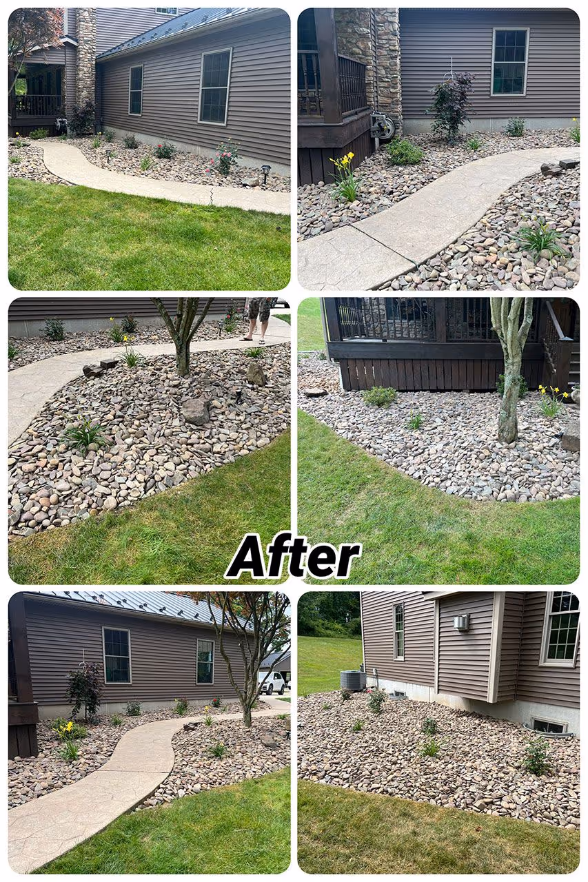 Lawn mowing results by Ryan’s Lawn Care & Snow Removal