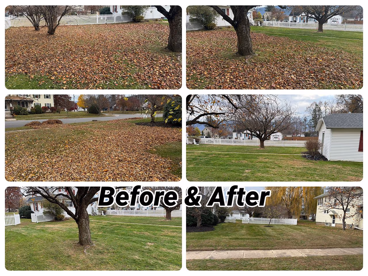 Fall leaf cleanup services in Williamsport, Pennsylvania by Ryan’s Lawn Care & Snow Removal