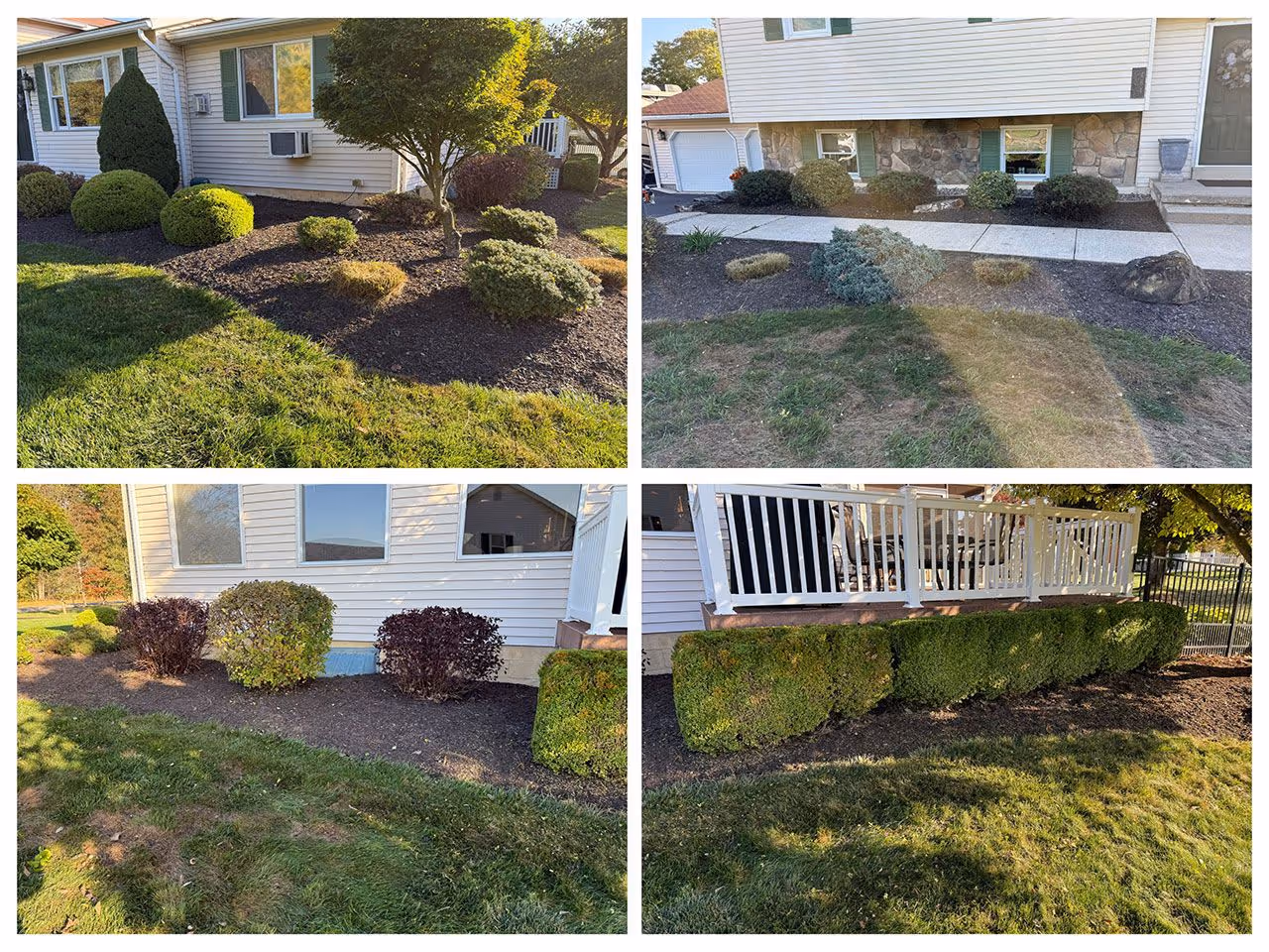 Landscape upgrade with mulch and rock installation near me