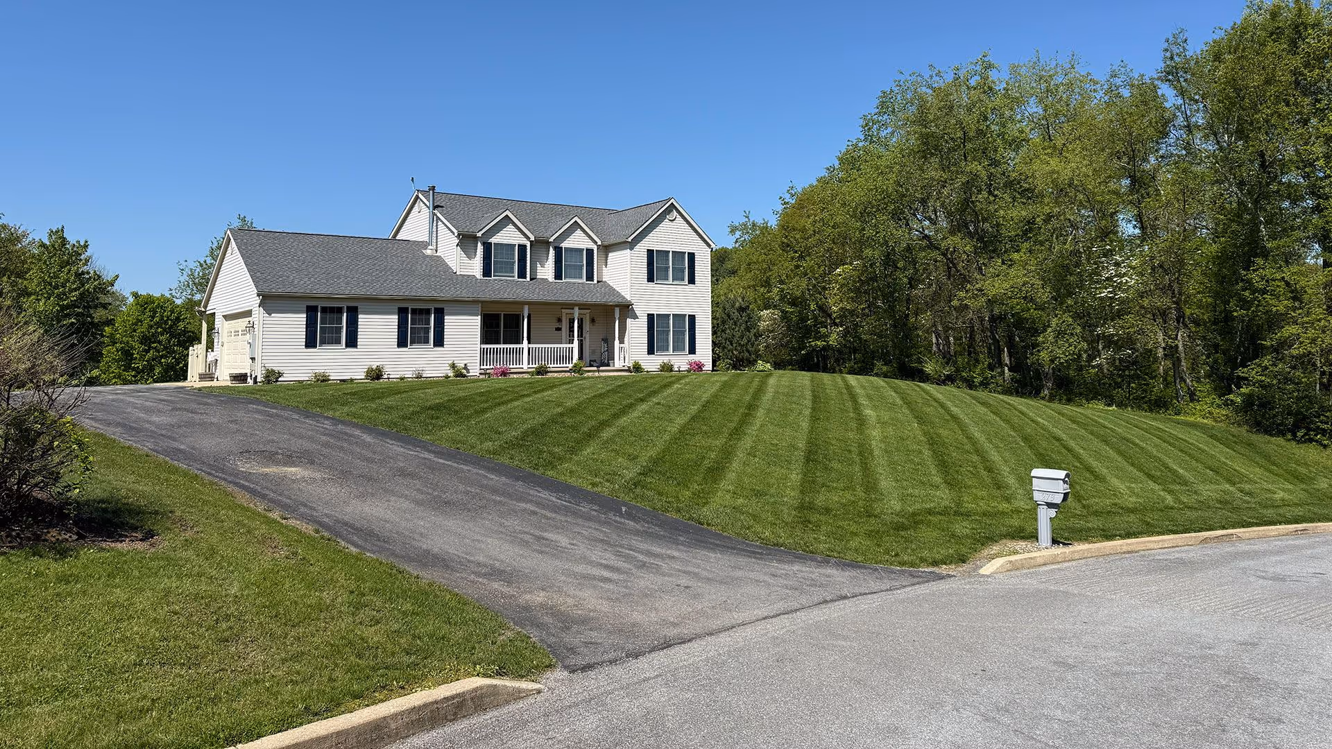 Residential lawn maintenance with mowing and trimming in Williamsport, Pennsylvania