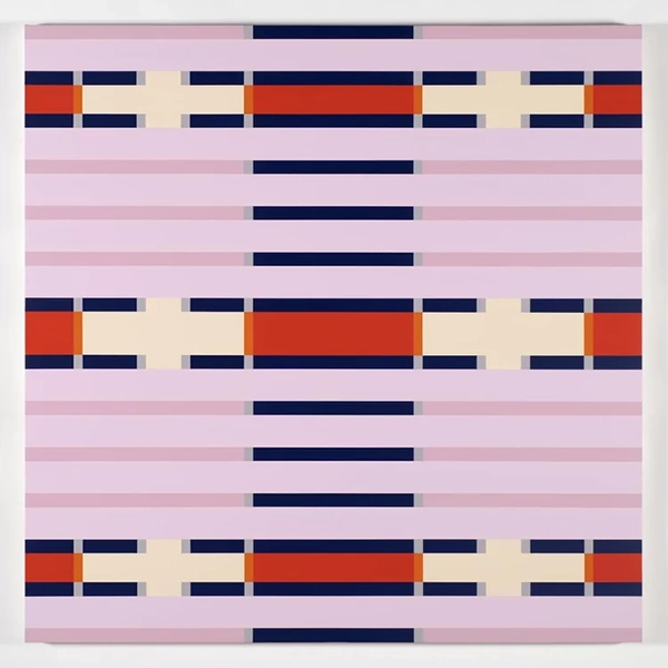 Jordan Ann Craig (Cheyenne, b. 1992). Her Favorite Color is Pink, 2022. Acrylic on canvas, 70″ x 70″. Image courtesy of the artist. © Jordan Ann Craig Photography credit James Hart