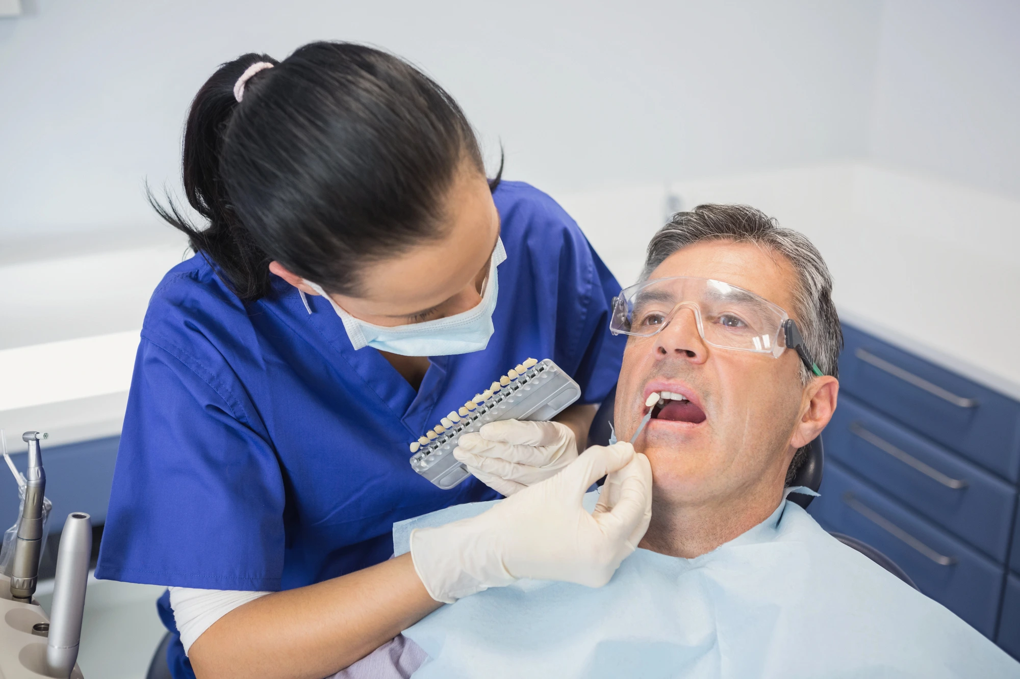 man at the cosmetic dentist in Canton