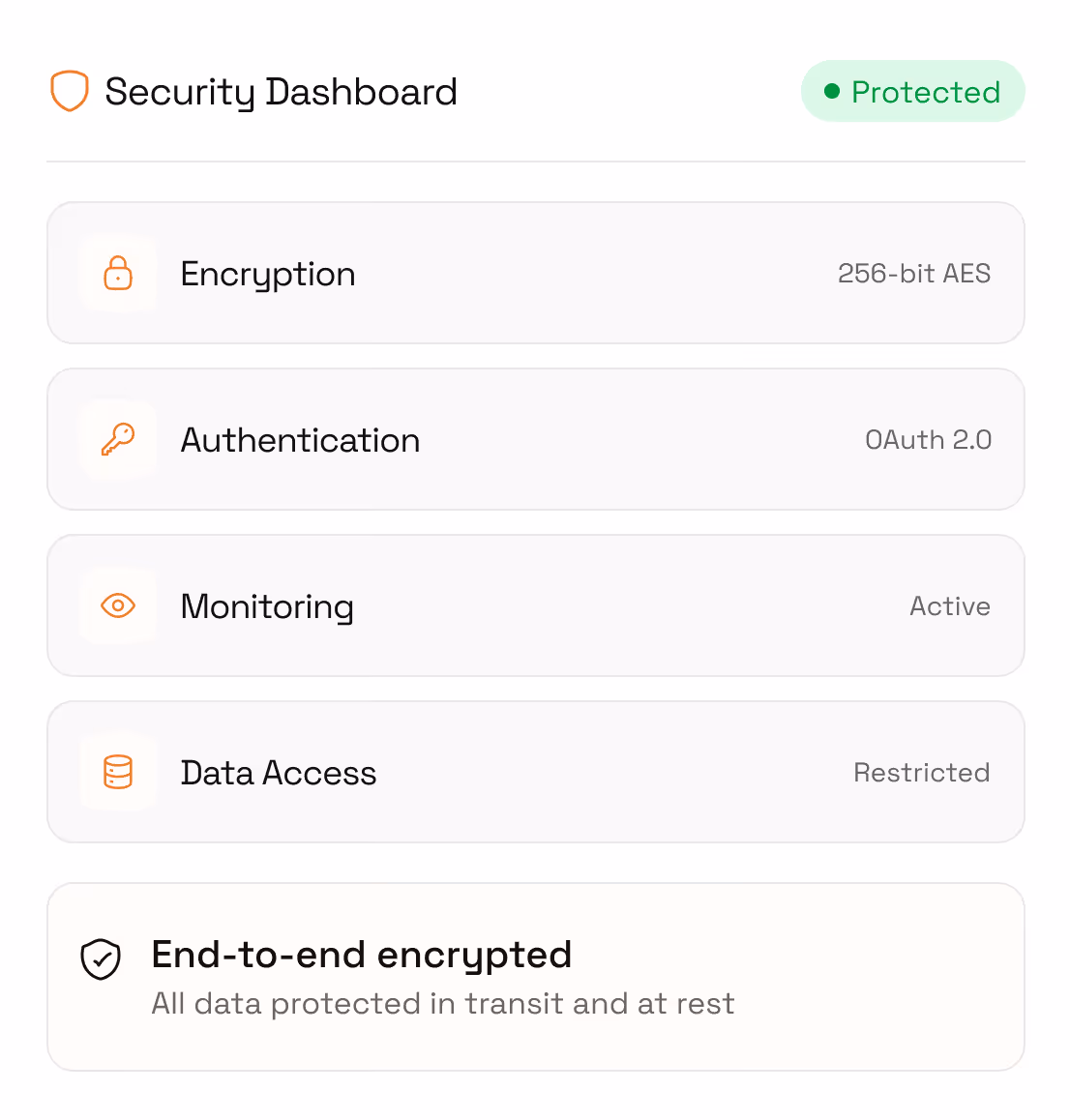 Connect apps through official OAuth, not shared passwords.