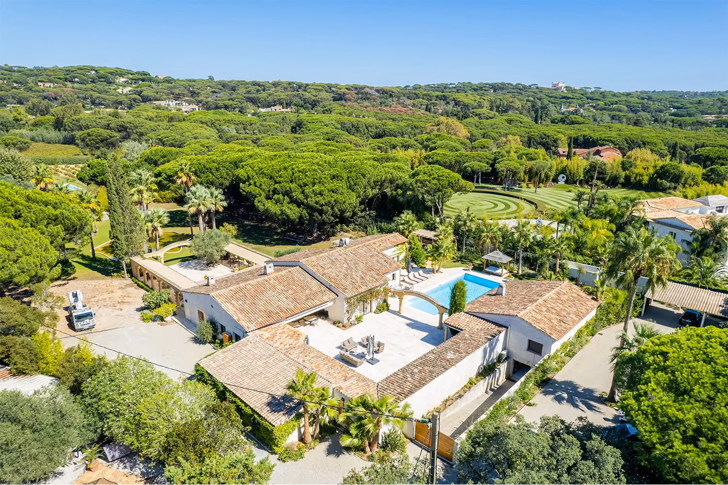 This is the Thumbnail for the Lavish Hacienda-Style Villa in St. Tropez with Heated Pool, BBQ, and Garden Bar item